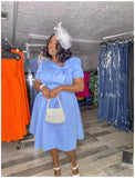 Blue “Bow n CHIC” DRESS